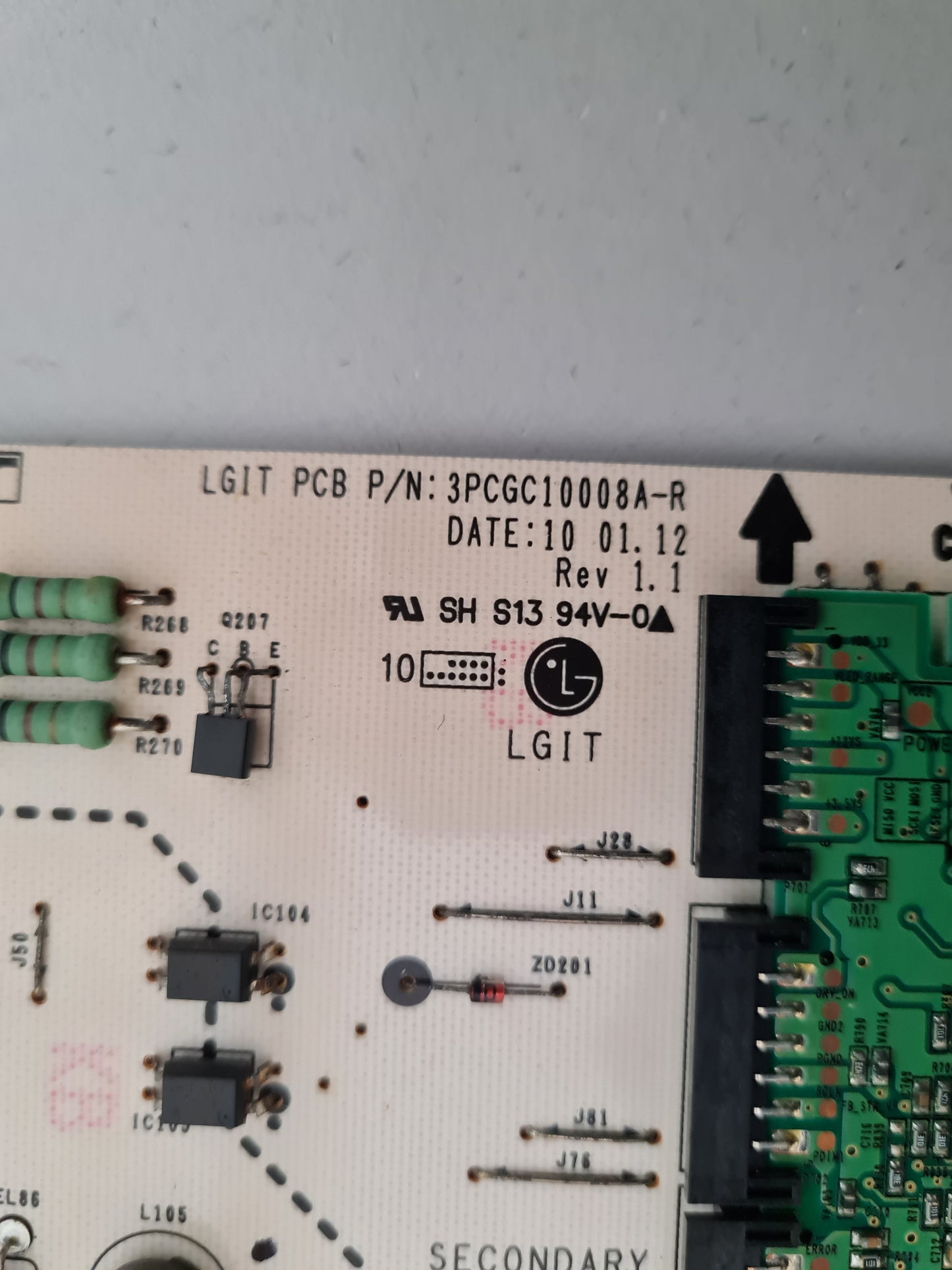 LG 47LE5510 POWER SUPPLY BOARD EAY60803301 PLDH-L904A 3PCGC10008A-R