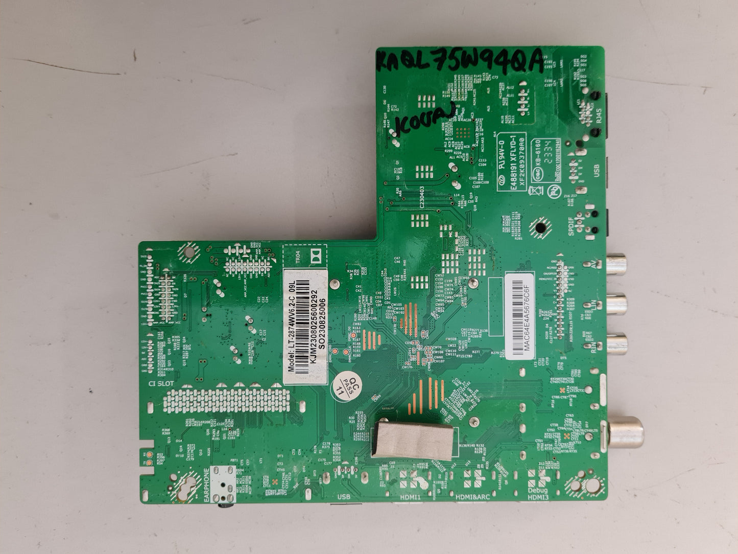 KOGAN KAQL75W94QA MAIN BOARD LT-2874WV6.2