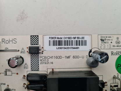 KOGAN KAQL50XQ98JSTA POWER SUPPLY BOARD CH1160D-1MF 600-U D CH1160D-1MF 550-UBE