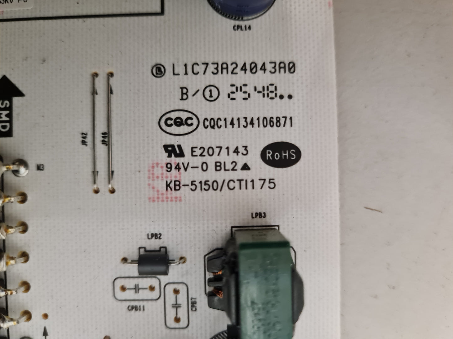 KOGAN KALED65U95TC POWER SUPPLY BOARD PS-160D-A-0425