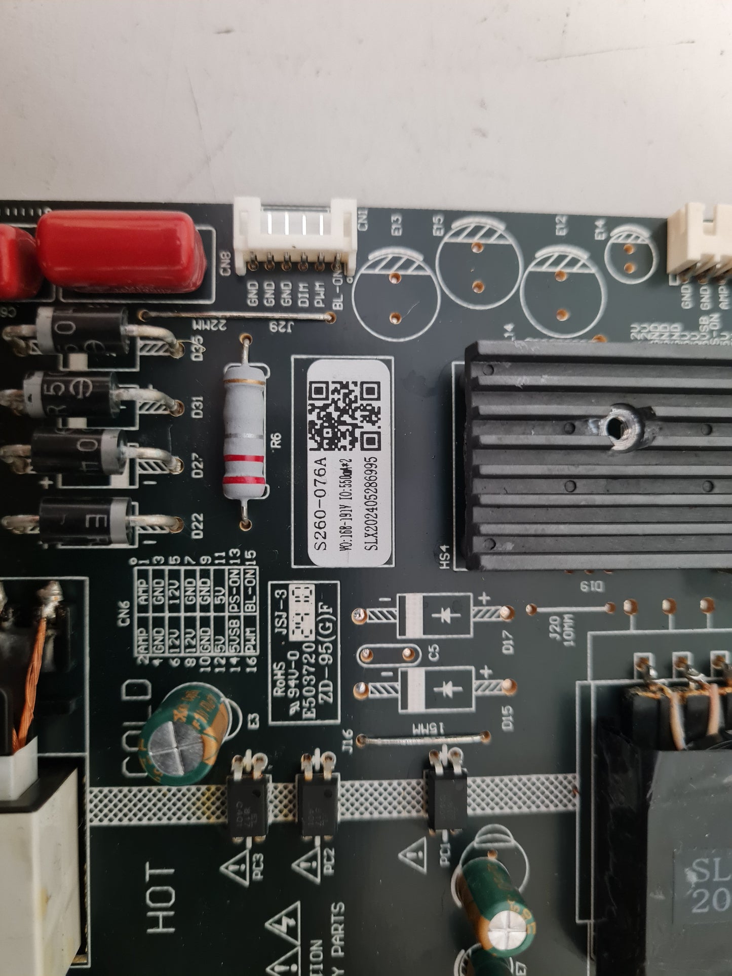 EKO K750UGT2 POWER SUPPLY BOARD S260-076A