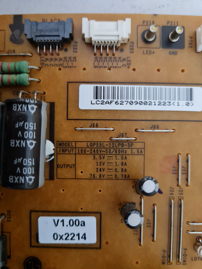 LG 55LM6700 POWER SUPPLY BOARD EAY62709002 EAX64744401 1.3 LGP55L-12LPB-3P