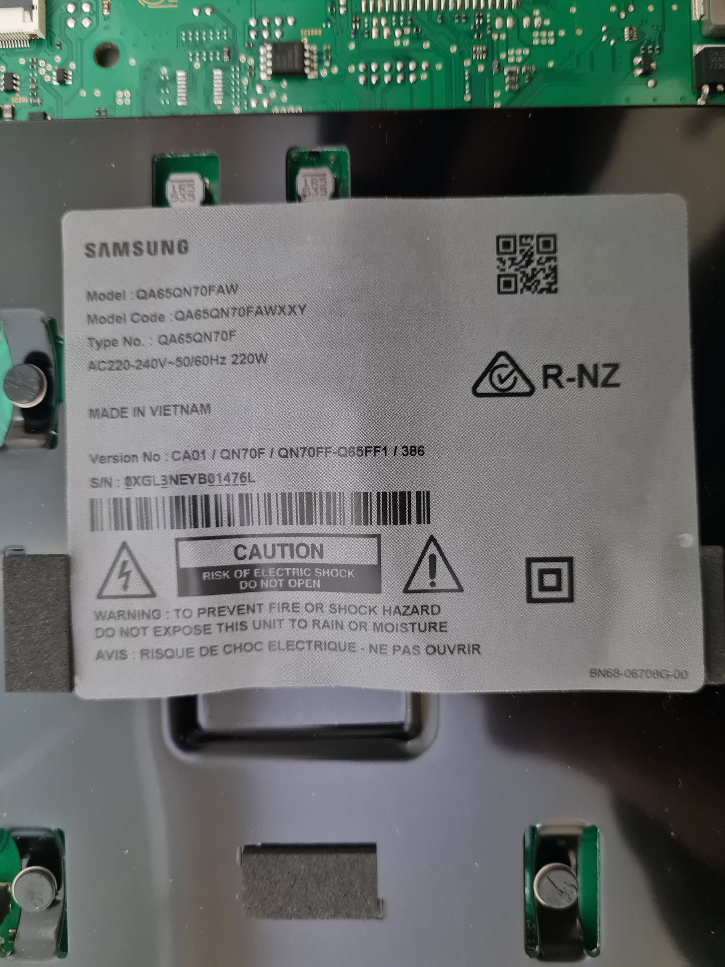 SAMSUNG QA65QN70FAW XXY (VER CA01) MAIN BOARD BN94-18617E