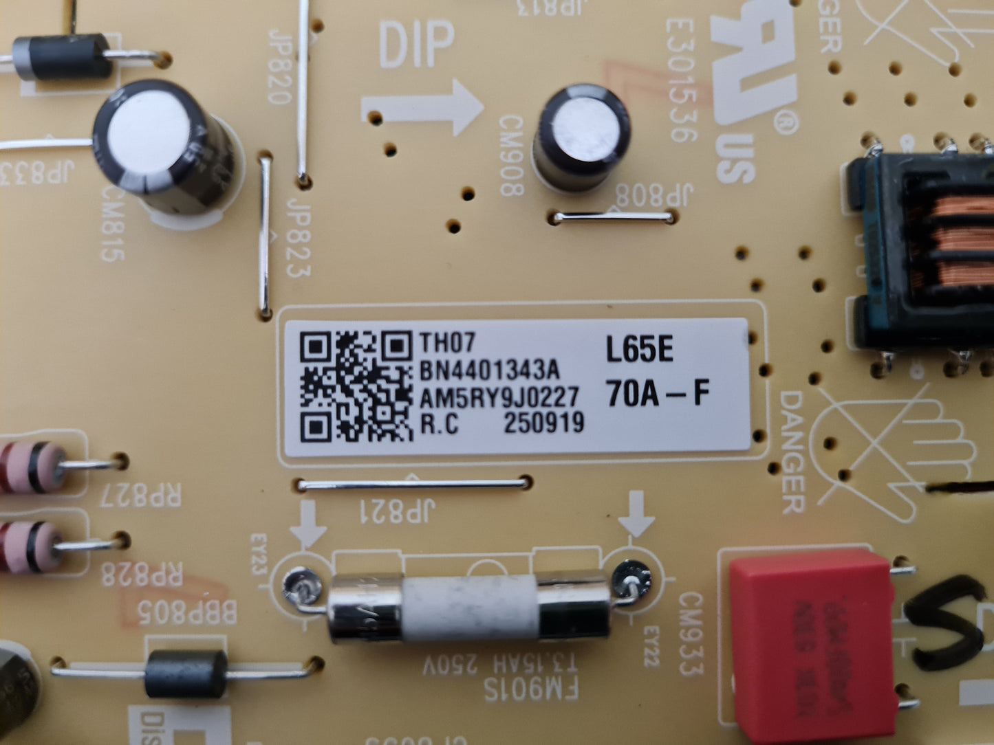 SAMSUNG QA65QN70FAW POWER SUPPLY BOARD BN44-01343A L65E70A_FHS