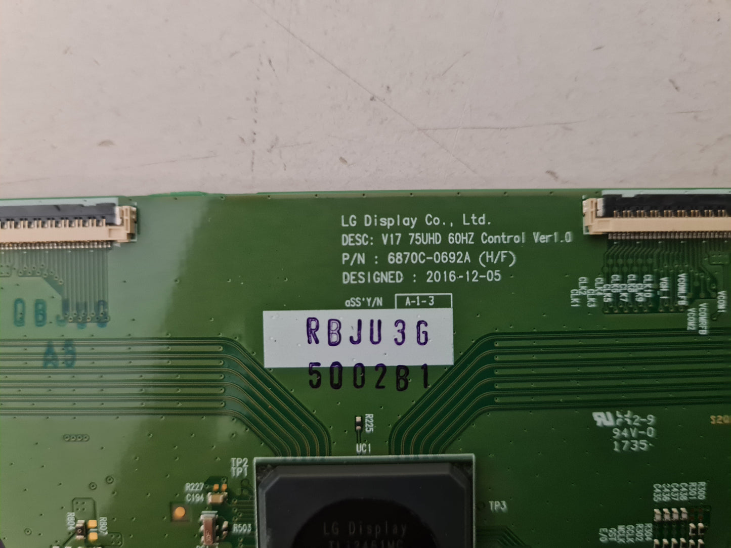 LG 75UJ657T T-CON BOARD 6871L-5002B 6870C-0692A