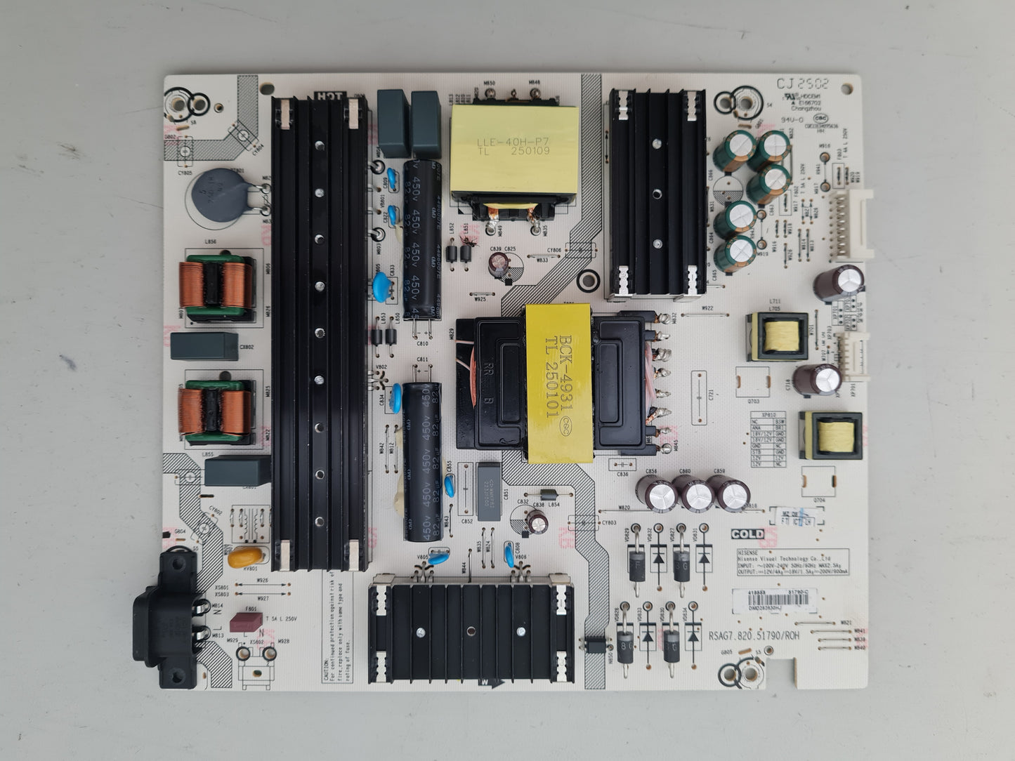 HISENSE 75Q6QAU POWER SUPPLY BOARD RSAG7.820.51790 51790-C 418558