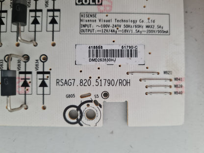 HISENSE 75Q6QAU POWER SUPPLY BOARD RSAG7.820.51790 51790-C 418558