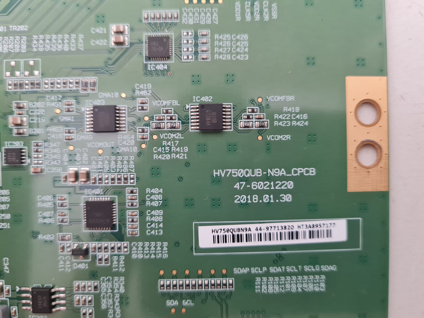 TEAC LE75L521 T-CON BOARD HV750QUB-N9A_CPCB 47-6021220