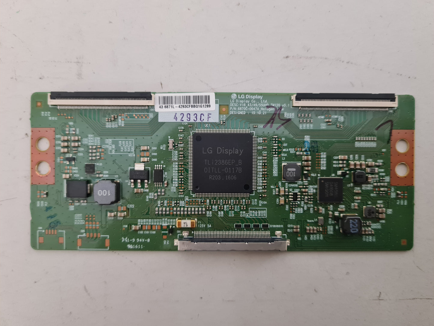 LG 43UH610T -TB.BAUWLJD T-CON BOARD 6871L-4293C 6870C-0647A