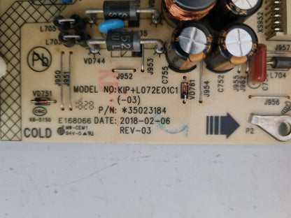 KOGAN KALED43MU8010SZA POWER SUPPLY BOARD 34018920 35023184 KIP+L072E01C