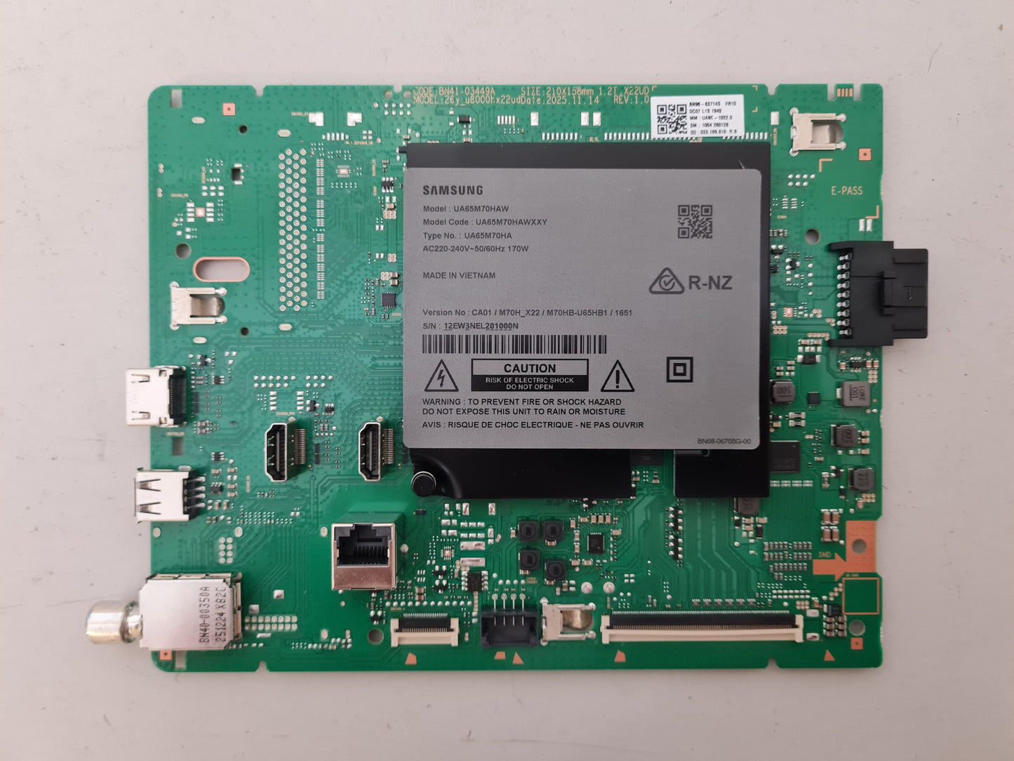 SAMSUNG UA65M70HAW XXY (VER CA01) MAIN BOARD BN96-63714S