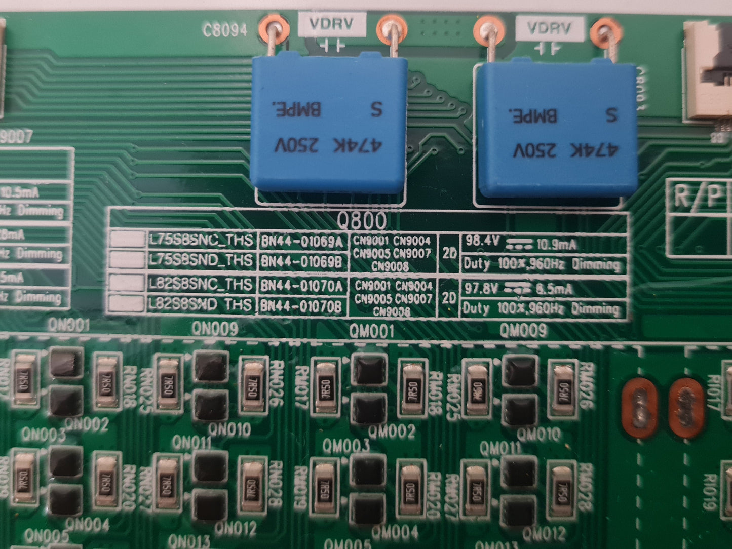 SAMSUNG QA82Q800TAW LED DRIVER BOARD BN44-01070B L82S8SND_THS