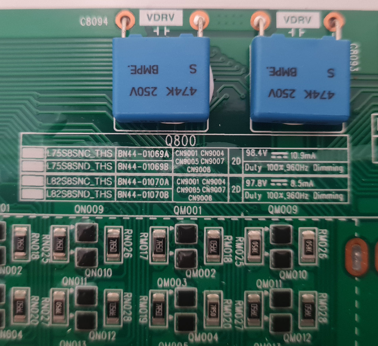 SAMSUNG QA82Q800TAW LED DRIVER BOARD BN44-01070A L82S8SNC_THS
