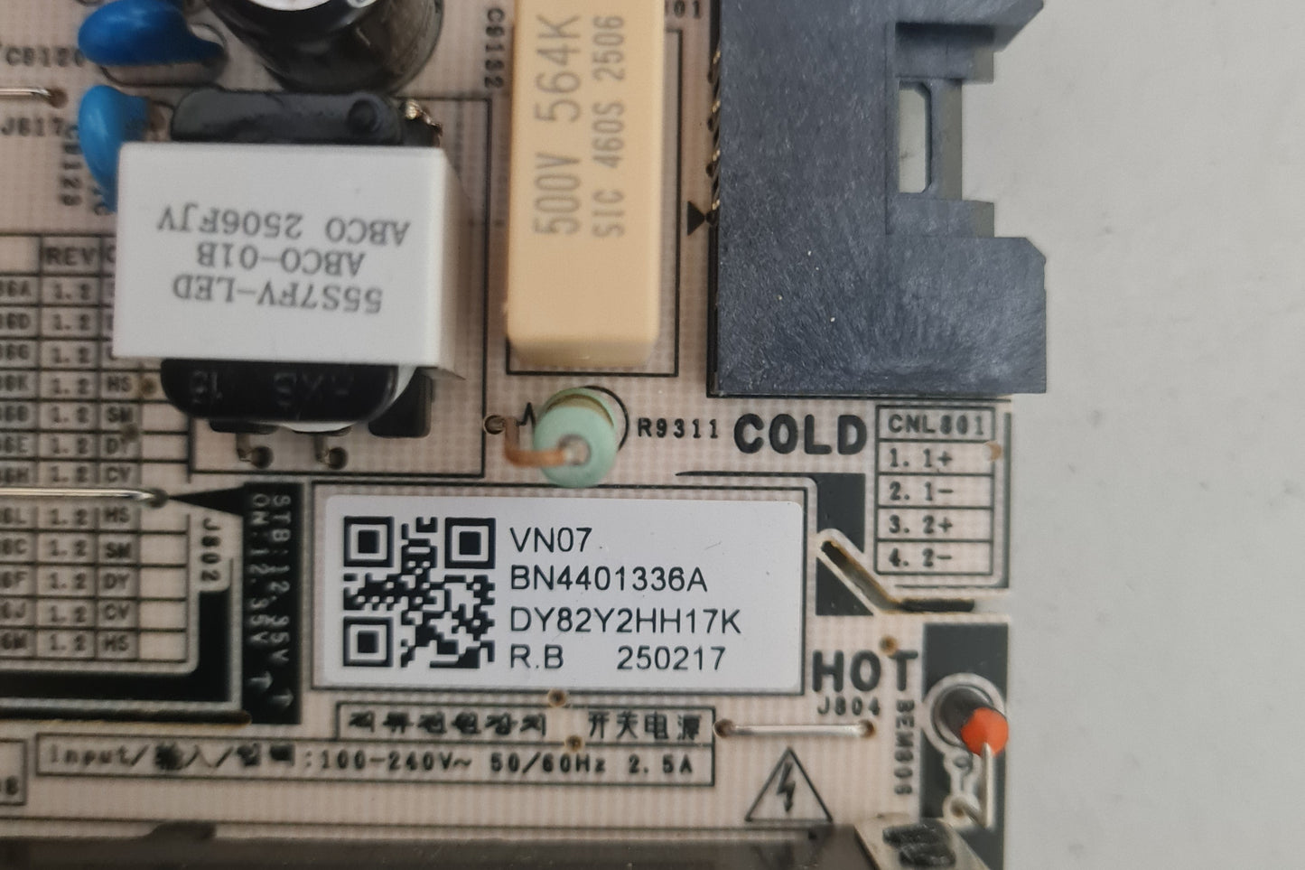 SAMSUNG UA50U8500FW POWER SUPPLY BOARD BN44-01336A L4357_FVD