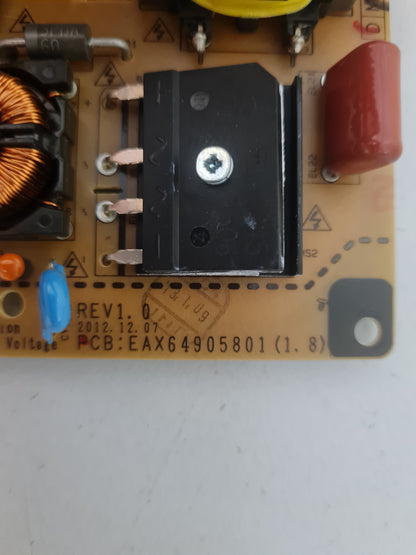 LG 55LA6620 POWER SUPPLY BOARD EAX64905801 1.8 LGP55-13LPB