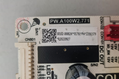 TCL 58P635 POWER SUPPLY BOARD PW.A100W2.771
