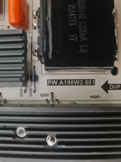 BAUHN ATV75UHDW-0925 POWER SUPPLY BOARD PW.A198W2.801