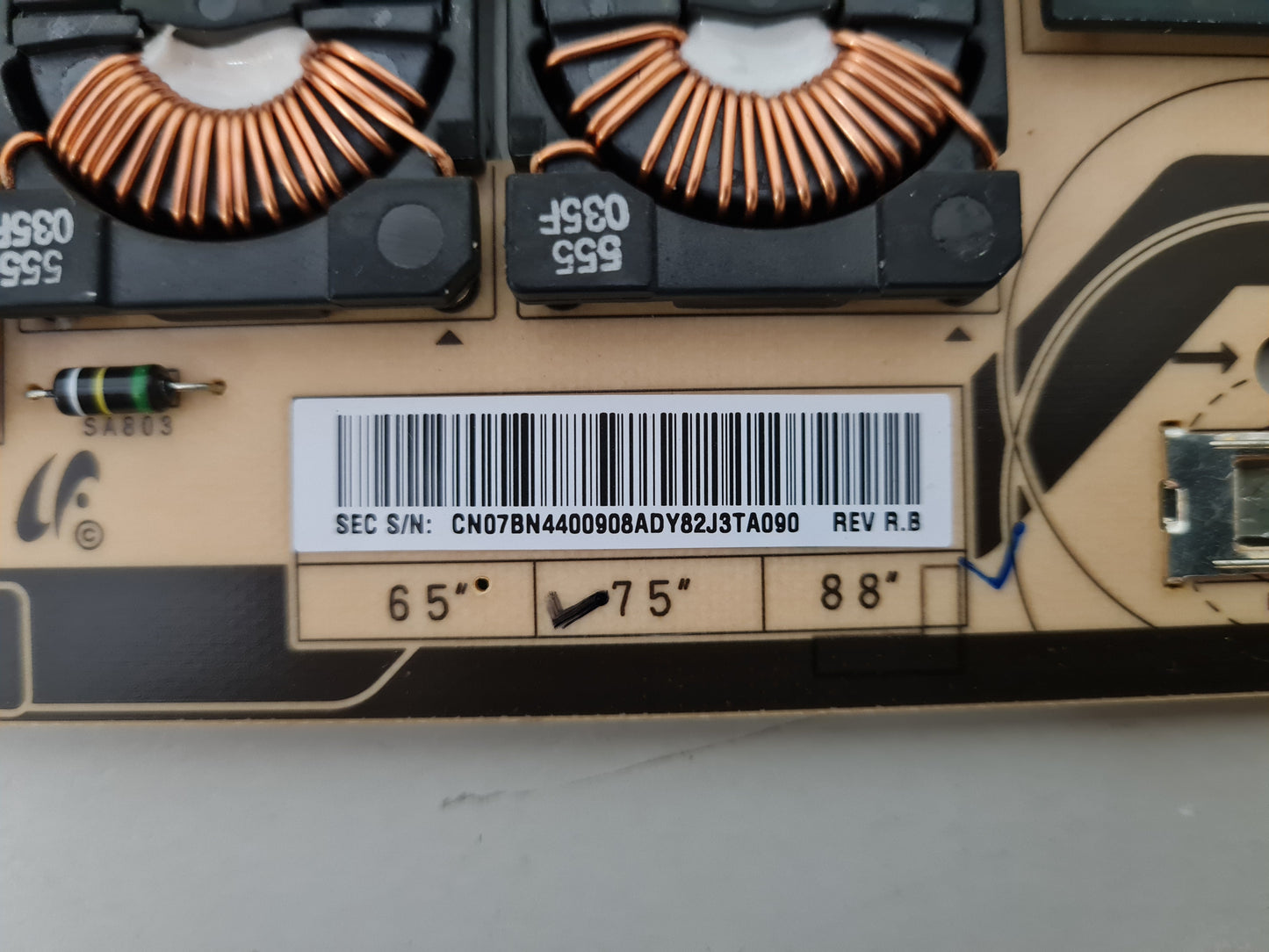 SAMSUNG QA75Q9FAM POWER SUPPLY BOARD (A) BN44-00908A L75E9NA_MSM PSLF361301A