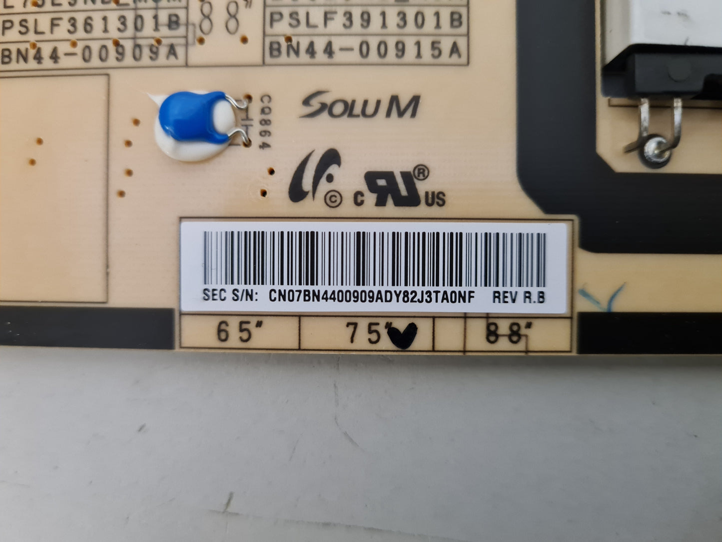 SAMSUNG QA75Q9FAM POWER SUPPLY BOARD (B) BN44-00909A L75E9NB_MSM PSLF361301B