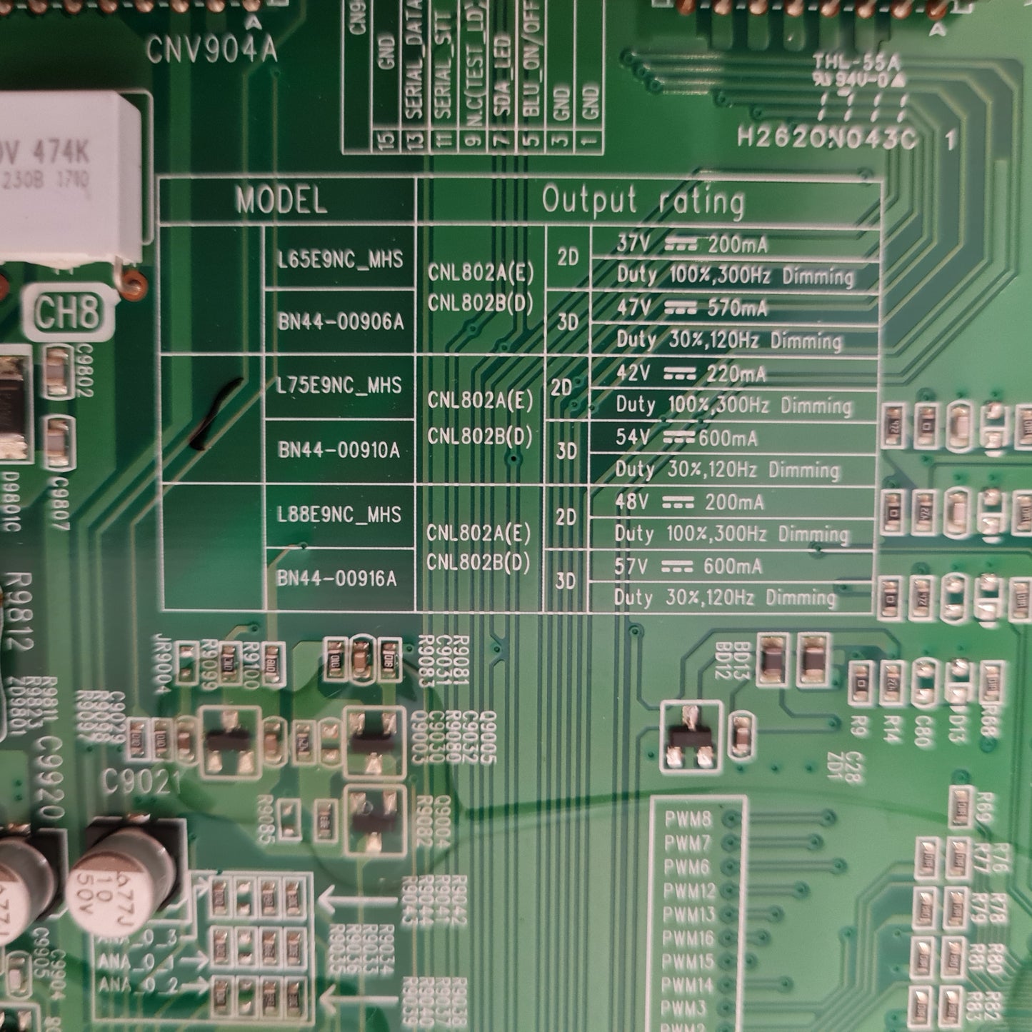 SAMSUNG QA75Q9FAM LED DRIVER BOARD BN44-00910A L75E9NC_MHS