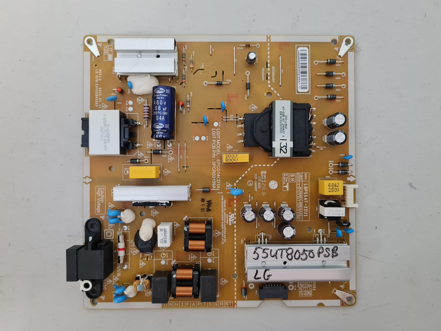 LG 55UT8050PSB POWER SUPPLY BOARD EAY65895569 EPCD14CD1A 3PCR03159A LGP55AT-22U1