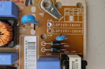 LG 32LH604T POWER SUPPLY BOARD LGP32D-16CH1 EAX66752501 1.8