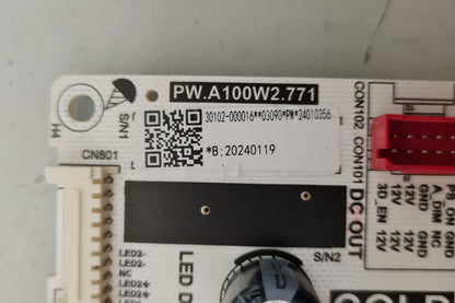 FFALCON FF55U63 POWER SUPPLY BOARD PW.A100W2.771