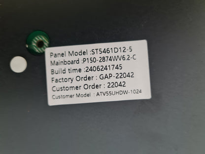 BAUHN ATV55UHDW-1024 MAIN BOARD P150-2874WV6.2