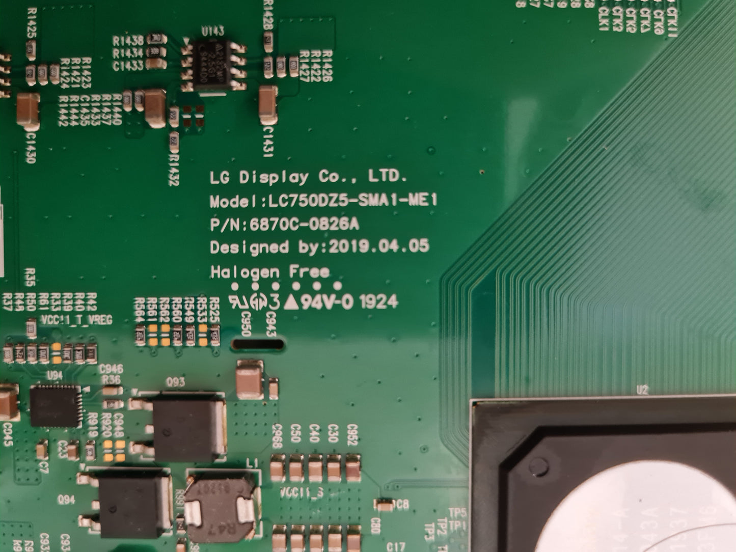 LG 75NANO99TNA .AAUWLH T-CON BOARD 6870C-0826A 6871L-6053A