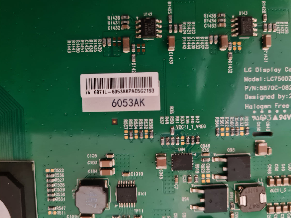 LG 75NANO99TNA .AAUWLH T-CON BOARD 6870C-0826A 6871L-6053A