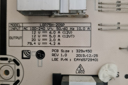 LG 75NANO99TNA POWER SUPPLY BOARD LGP75H-20SP EAY65729401