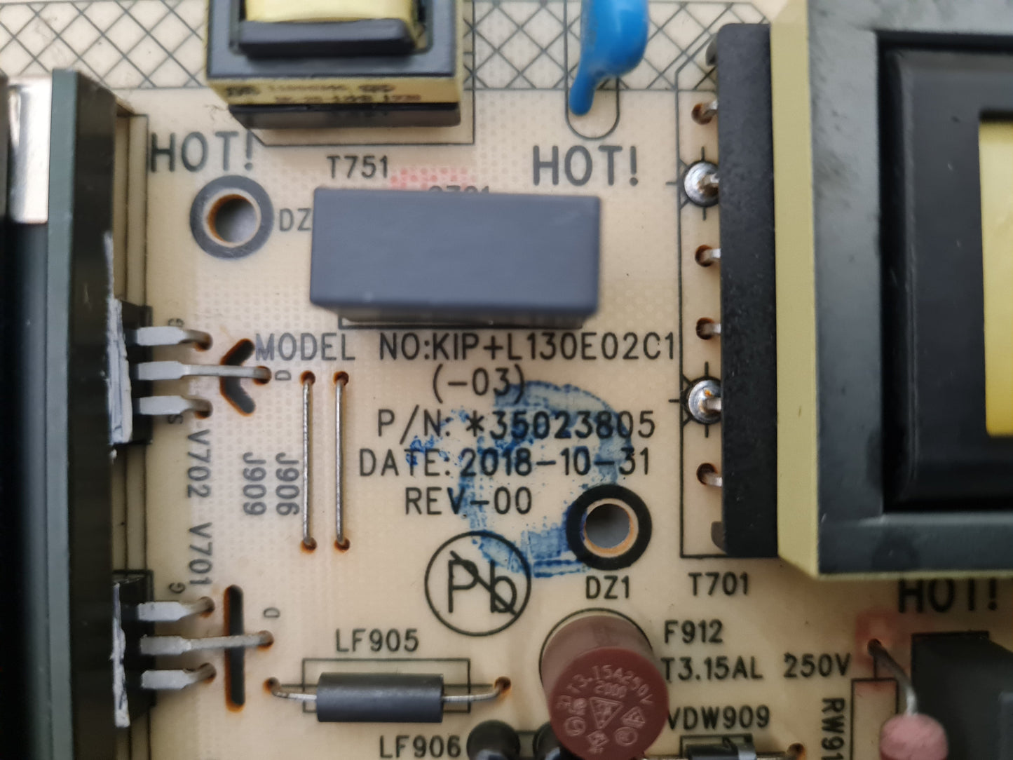 KOGAN KALED55NU8010SZA POWER SUPPLY BOARD 35023805 KIP+L130E02C1 34022606