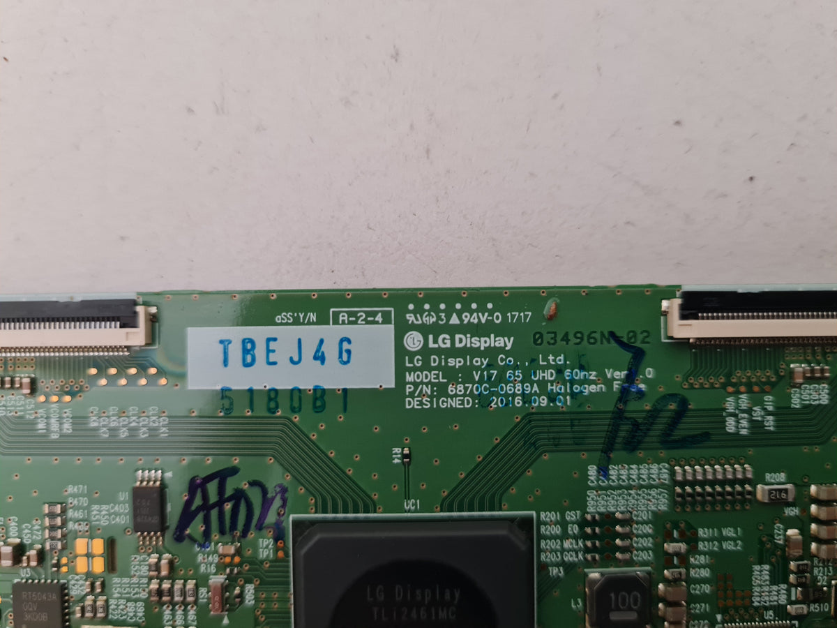 LG 65UJ654T T-CON BOARD 6870C-0689A 6871L-5180B