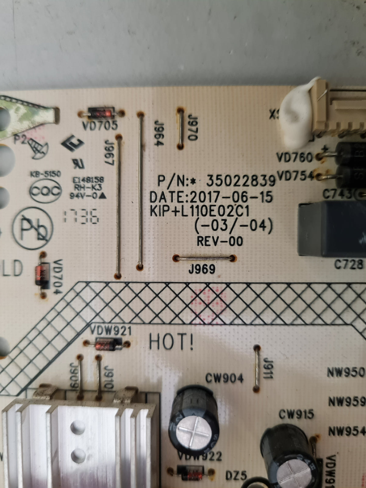 KOGAN KALED49SUHDZA POWER SUPPLY BOARD 34014586 35022839