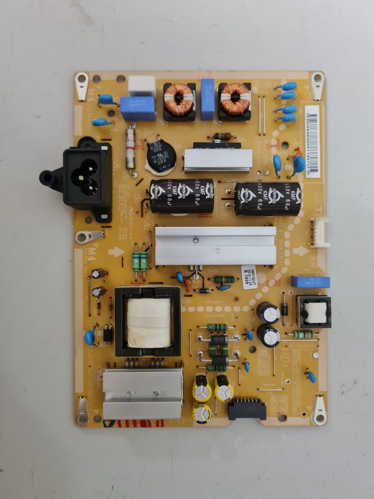 LG 32LF550 B-TA POWER SUPPLY BOARD EAY63630201 LGP32D-15CH1 EAX66171501 1.9