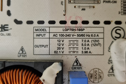 LG 75SM9900PTA POWER SUPPLY BOARD EAY65169941 B12J039941 LGP75H-19SP