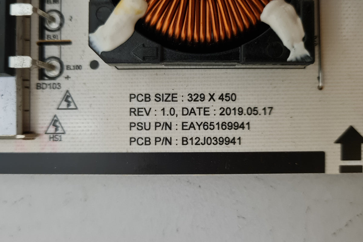 LG 75SM9900PTA POWER SUPPLY BOARD EAY65169941 B12J039941 LGP75H-19SP