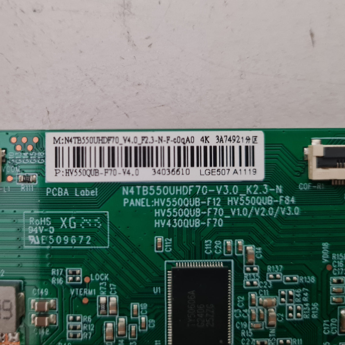 BLAUPUNKT BP550USG9800 T-CON BOARD HV550QUB-F70-V4.0 N4TB550UHDF70-V3.0_K2.3-N