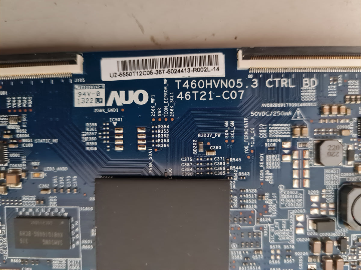 SAMSUNG UA50F6300 AMXXY (VER AU02) T-CON BOARD 5550T12C05 T460HVN05.3 46T21-C07