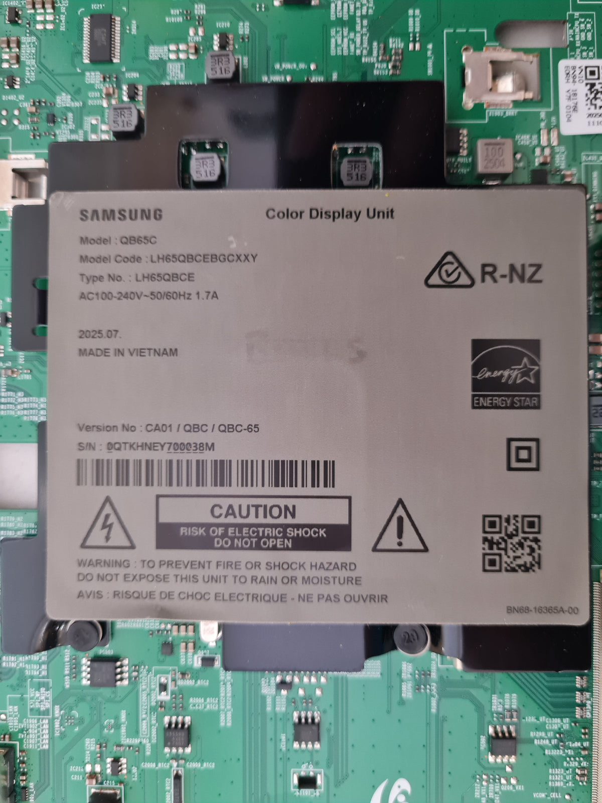 SAMSUNG LH65QBCEBGCXXY (VER CA01) MAIN BOARD BN94-18176E QB65C COLOUR DISPLAY UNIT
