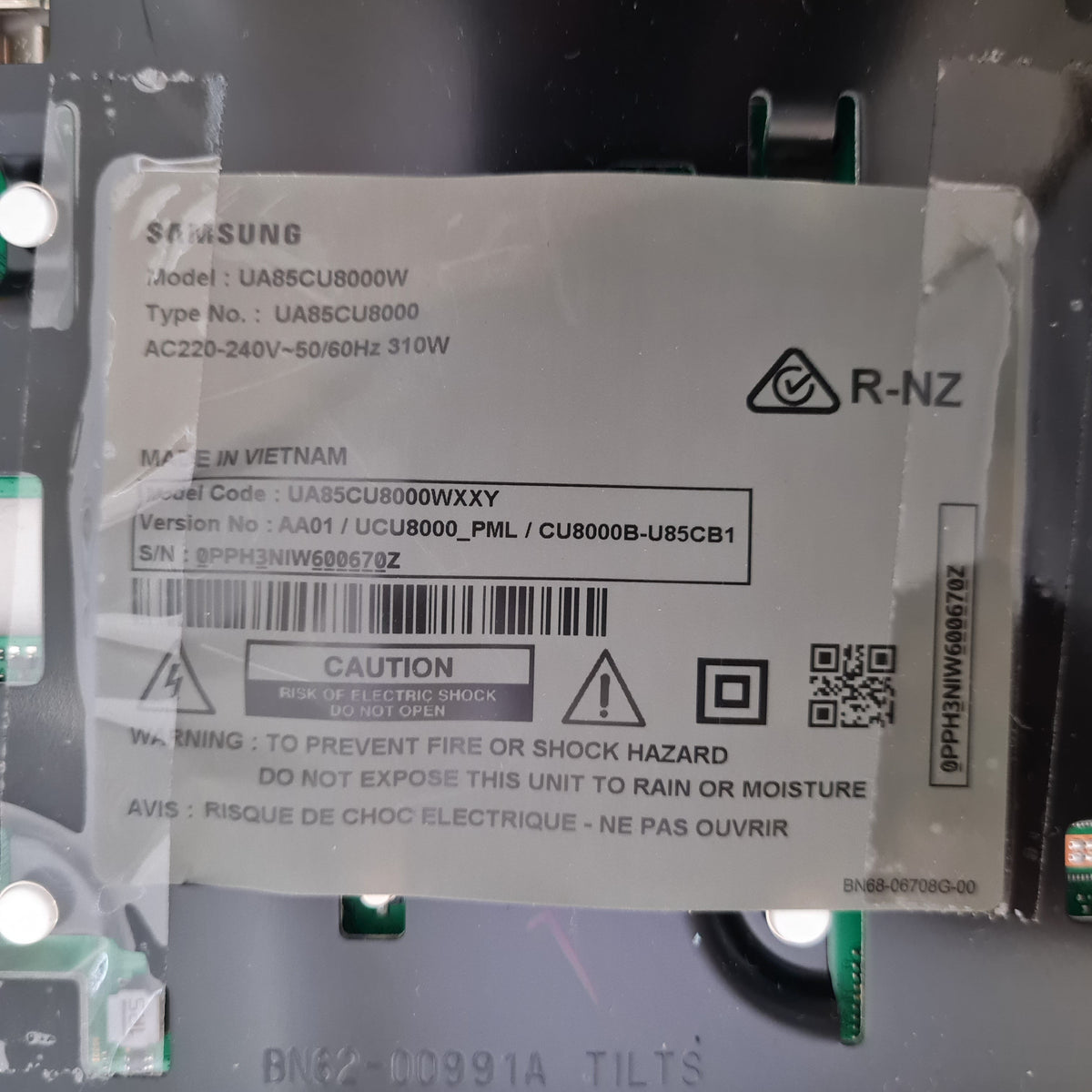 SAMSUNG UA85CU8000 WXXY (VER AA01) MAIN BOARD BN94-18057Y
