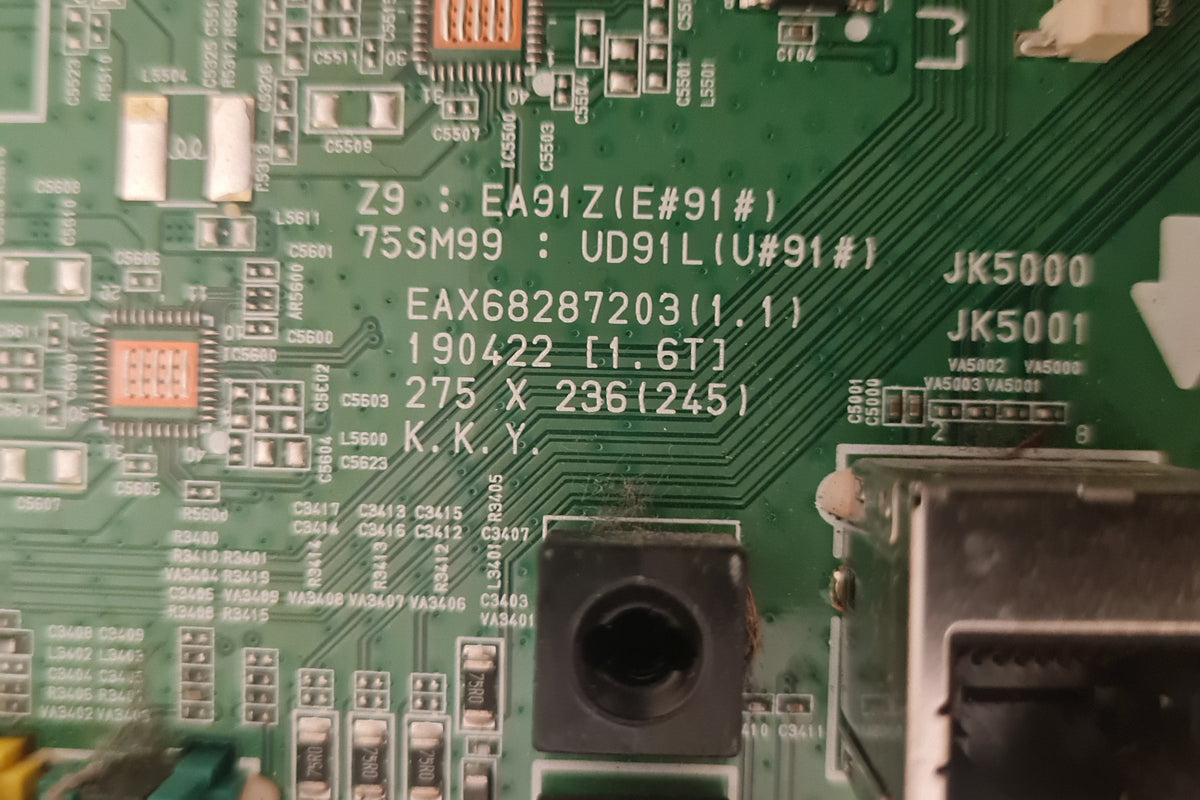 LG 75SM9900PTA .AAUYLH MAIN BOARD EAX68287203 1.1 65791601 66236901