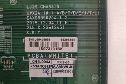 LG 75NANO91TNA MAIN BOARD 66395104 EAX68990204 EBR89623901