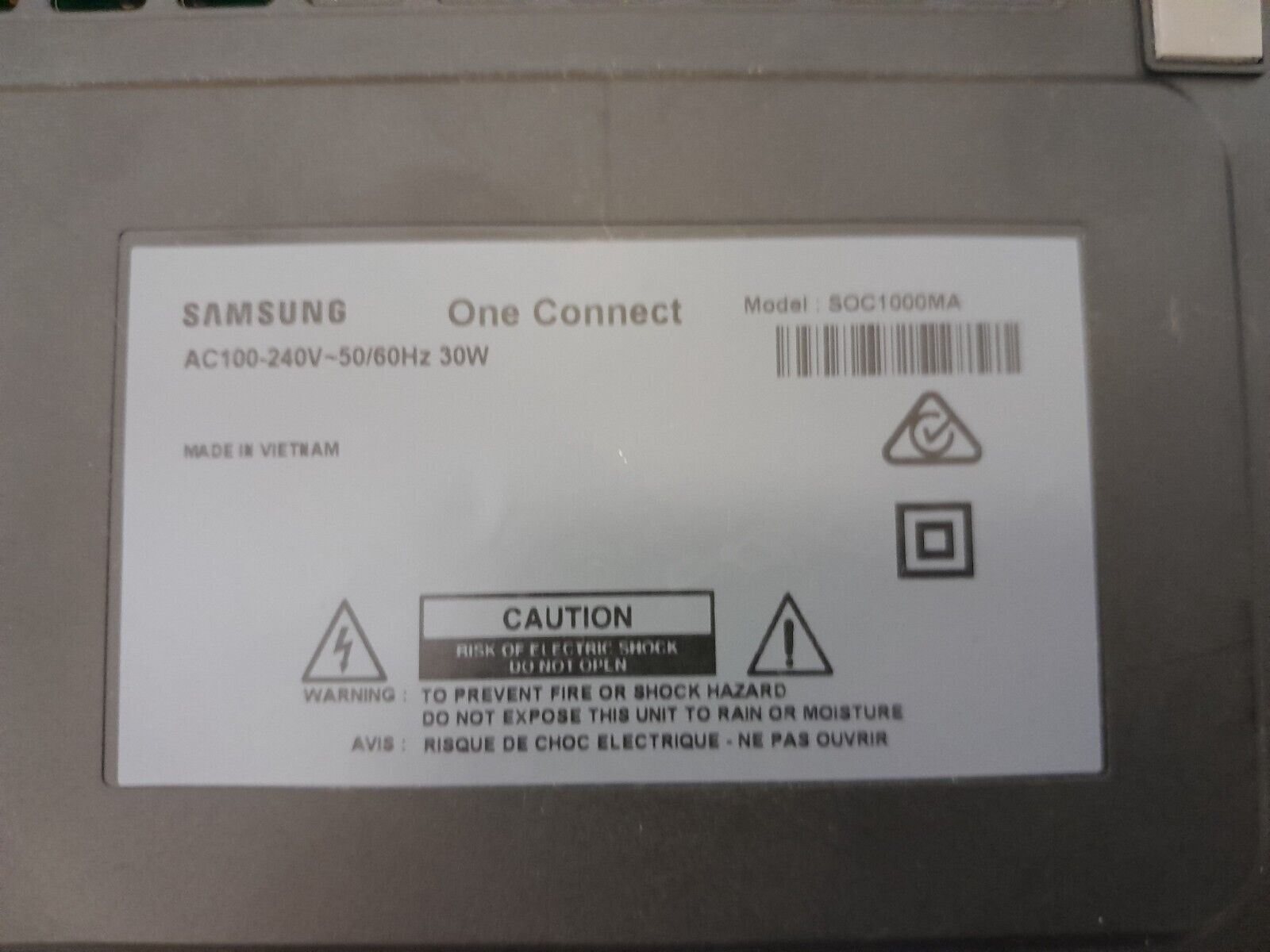 GENUINE SAMSUNG QA65Q7FAMWXXY ONE CONNECT & CABLE SOC1002MA BN95-03857A
