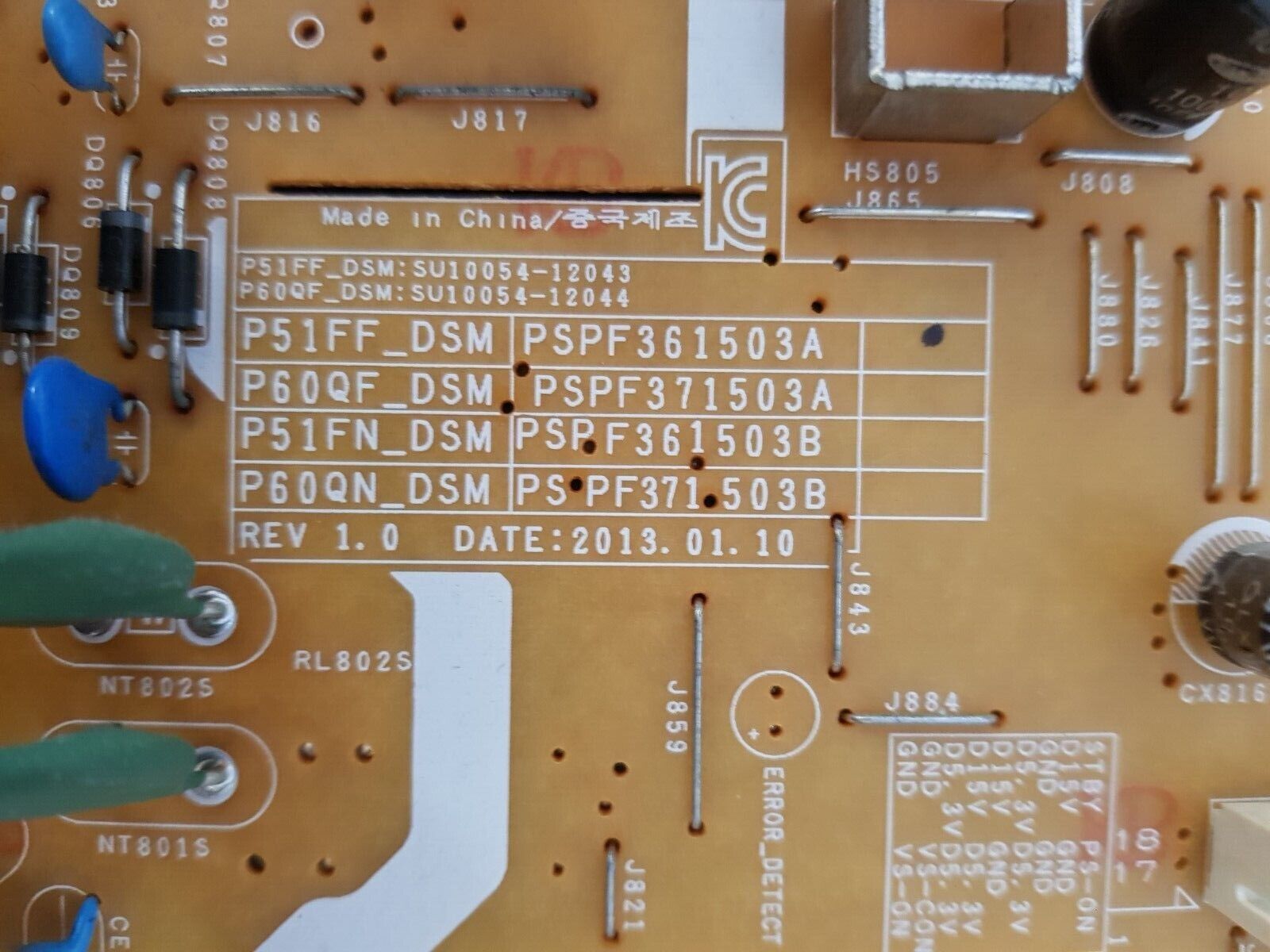 GENUINE SAMSUNG PLASMA PS51F5000 POWER SUPPLY BOARD BN44-00600A 