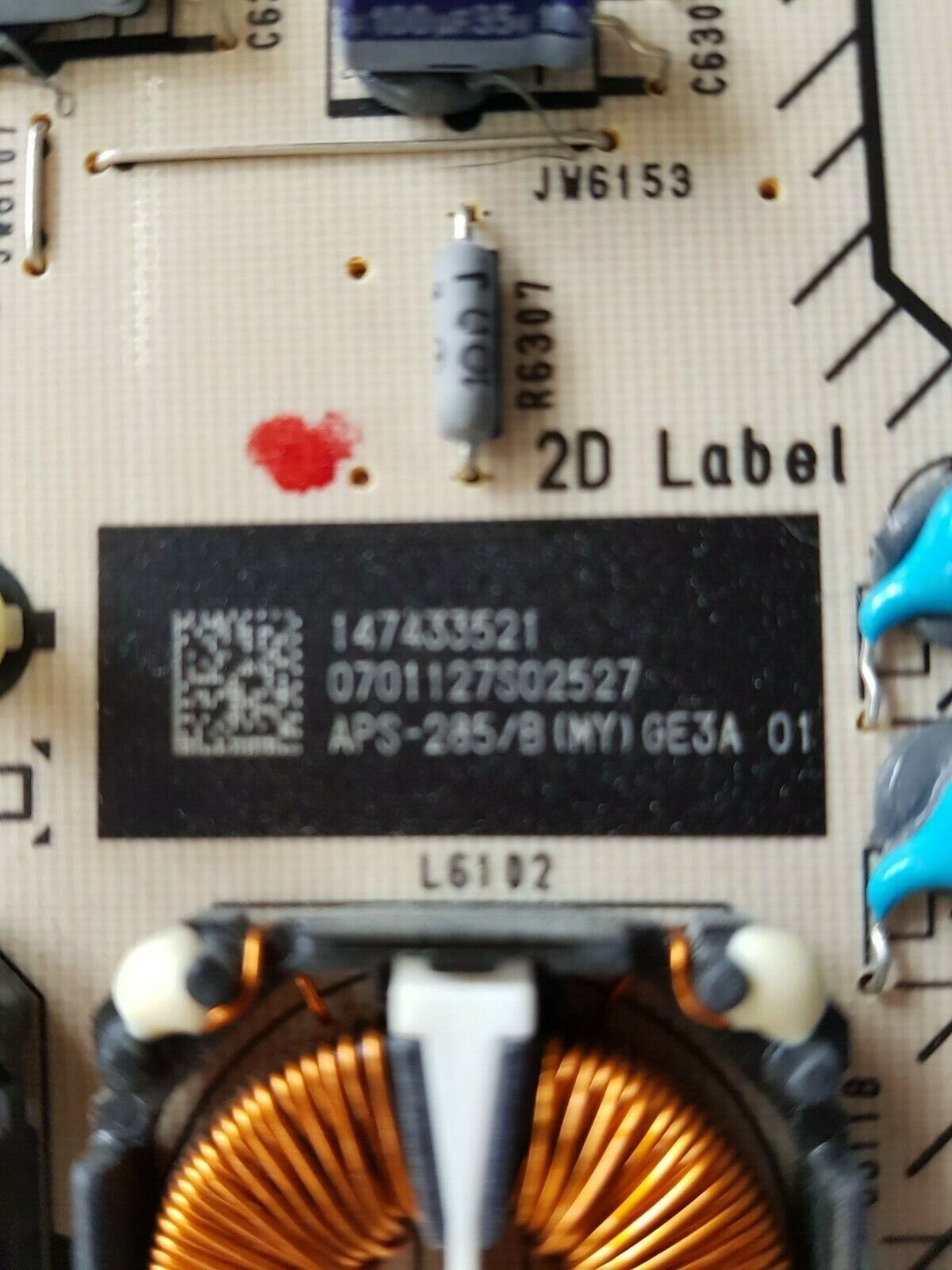 GENUINE SONY KDL40EX520 POWER SUPPLY BOARD GE3 APS-285 1-883-804-22 