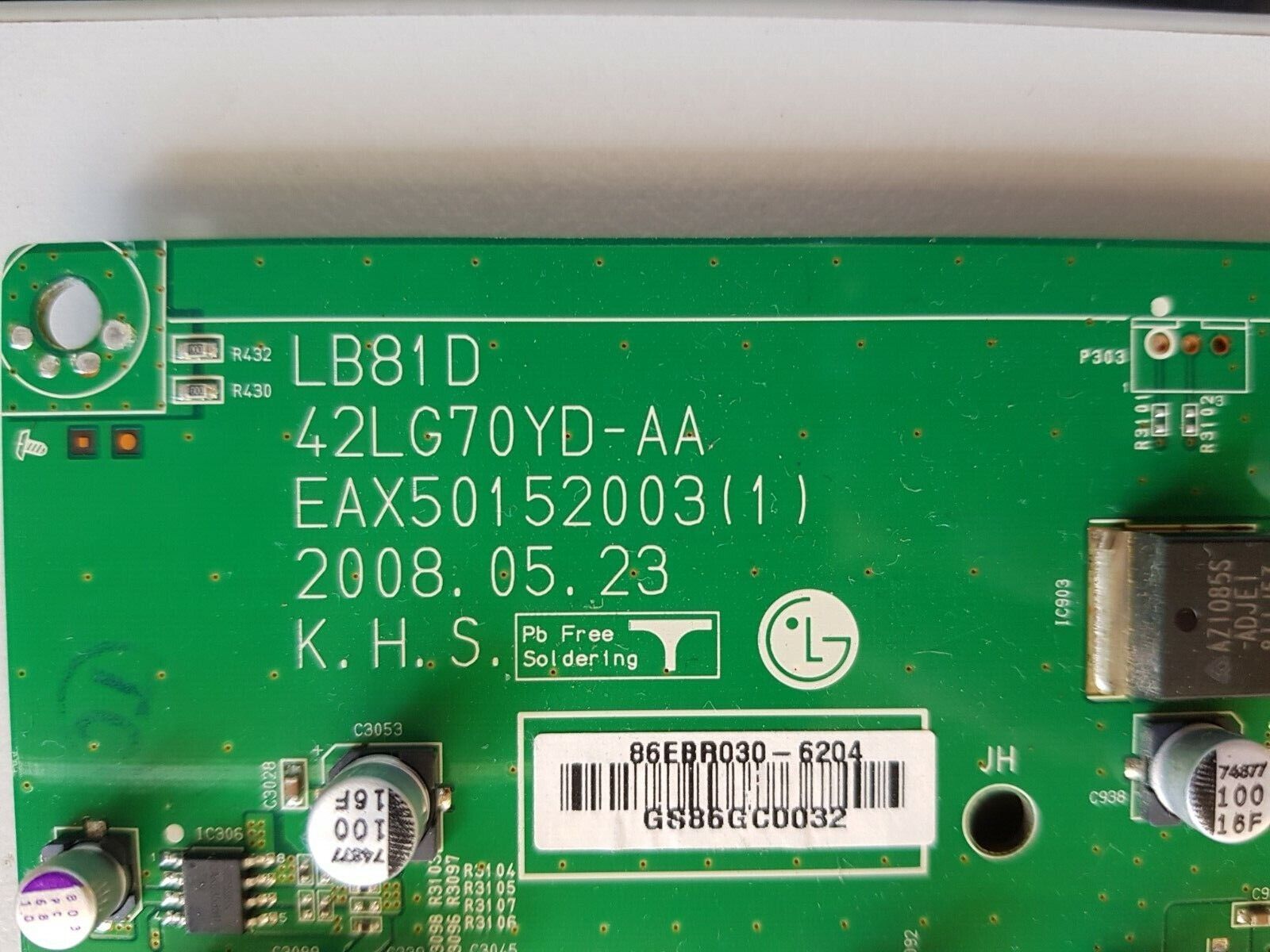 GENUINE LG 42LG70YD MAIN BOARD EBU50265801 EAX50152003[1]