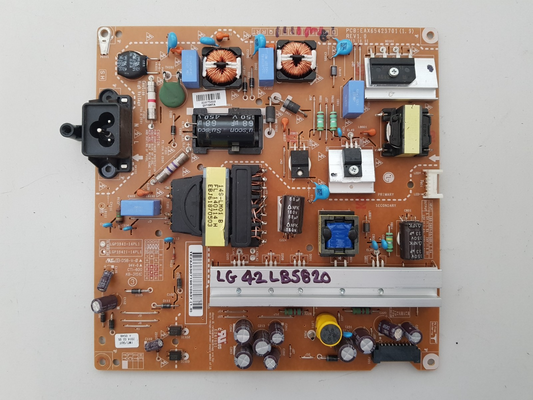 GENUINE LG 42LB5820 POWER SUPPLY BOARD EAY63071901 EAX65423701 1.9 LGP3942-14PL1