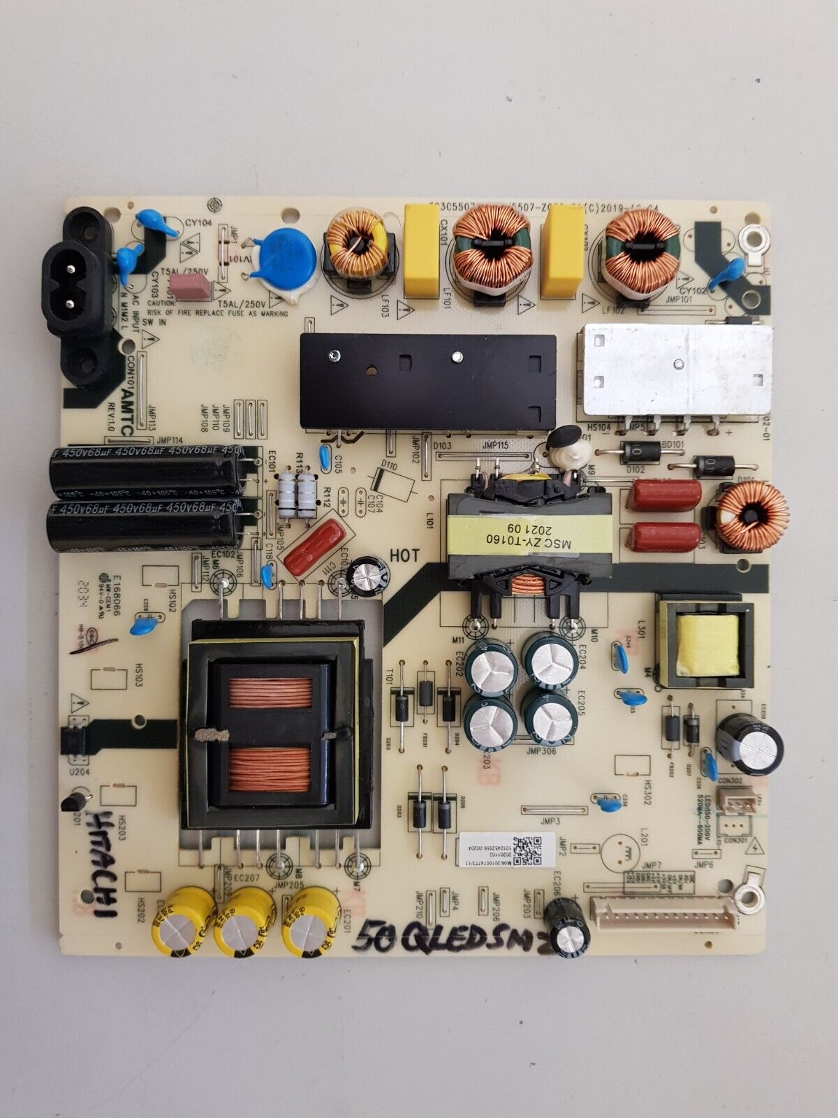 GENUINE HITACHI 50QLEDSM20 POWER SUPPLY BOARD 303C5507063 TV5507-ZC02-01