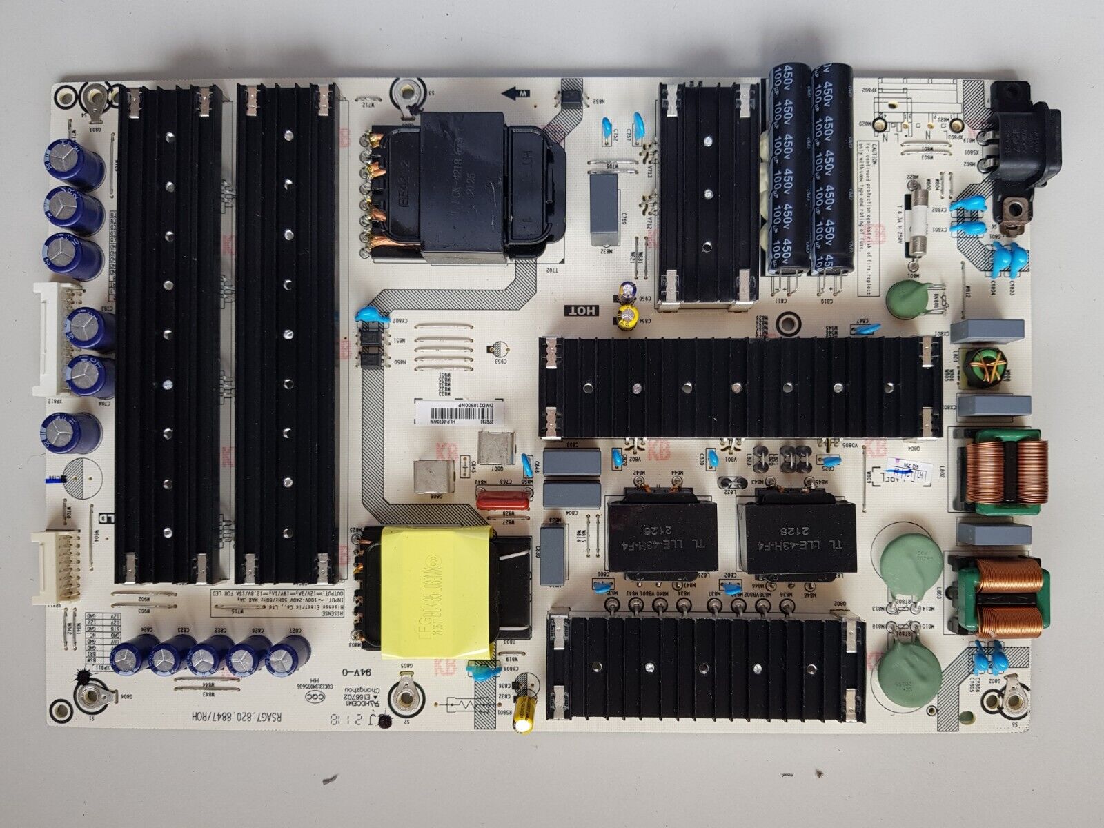 GENUINE HISENSE 55U8G POWER SUPPLY BOARD RSAG7.820.8847 HLP-5570WM